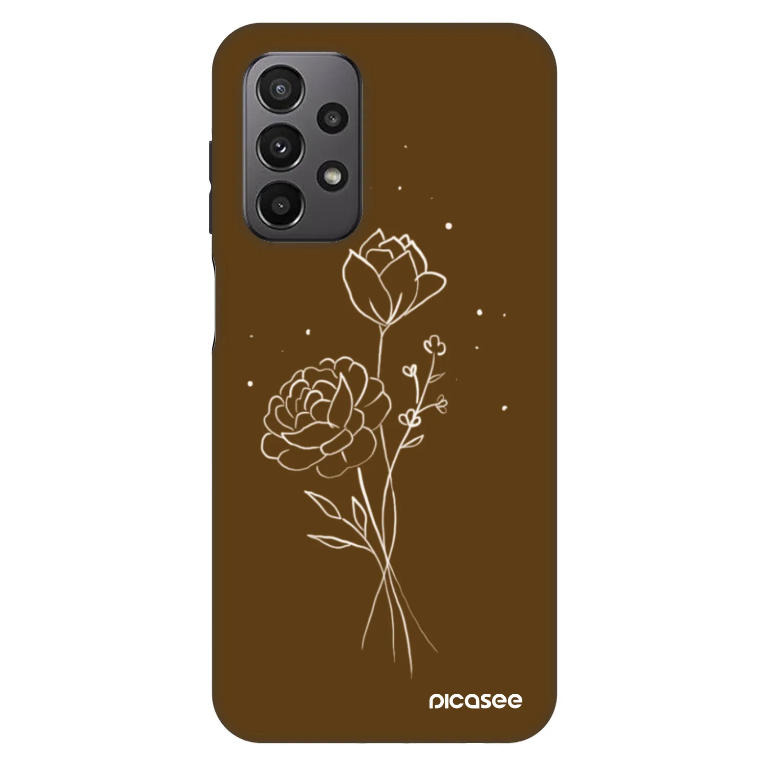 Picasee Fashion Case για Samsung Galaxy A23 A235F 4G - Brown flowers