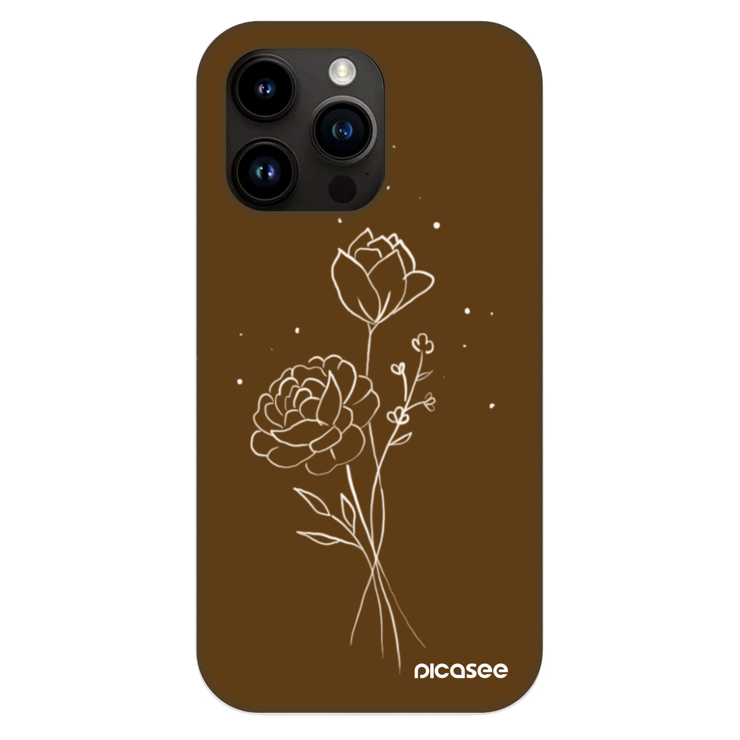Picasee Fashion Case MagSafe για Apple iPhone 13 Pro - Brown flowers