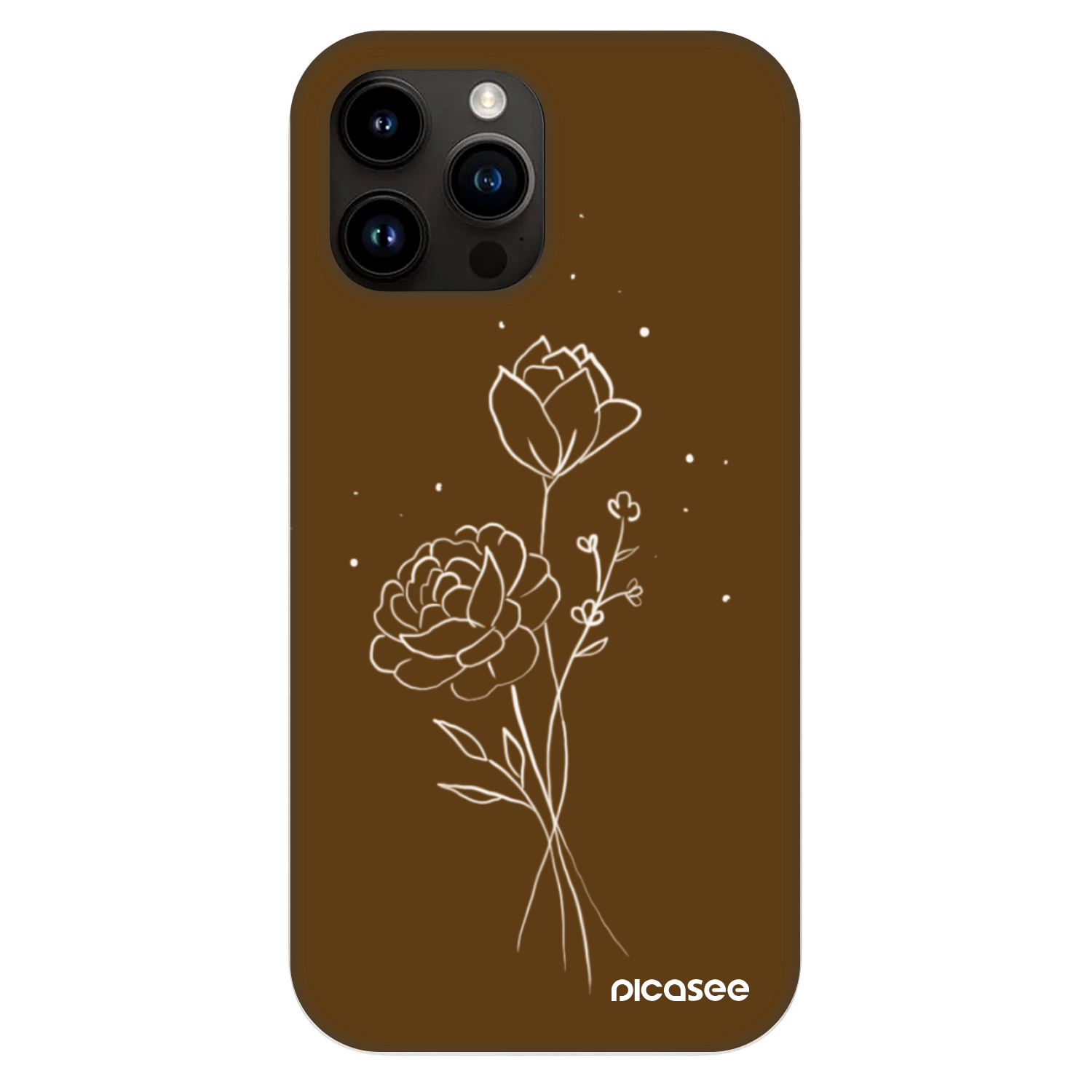 Picasee Fashion Case MagSafe για Apple iPhone 13 Pro Max - Brown flowers