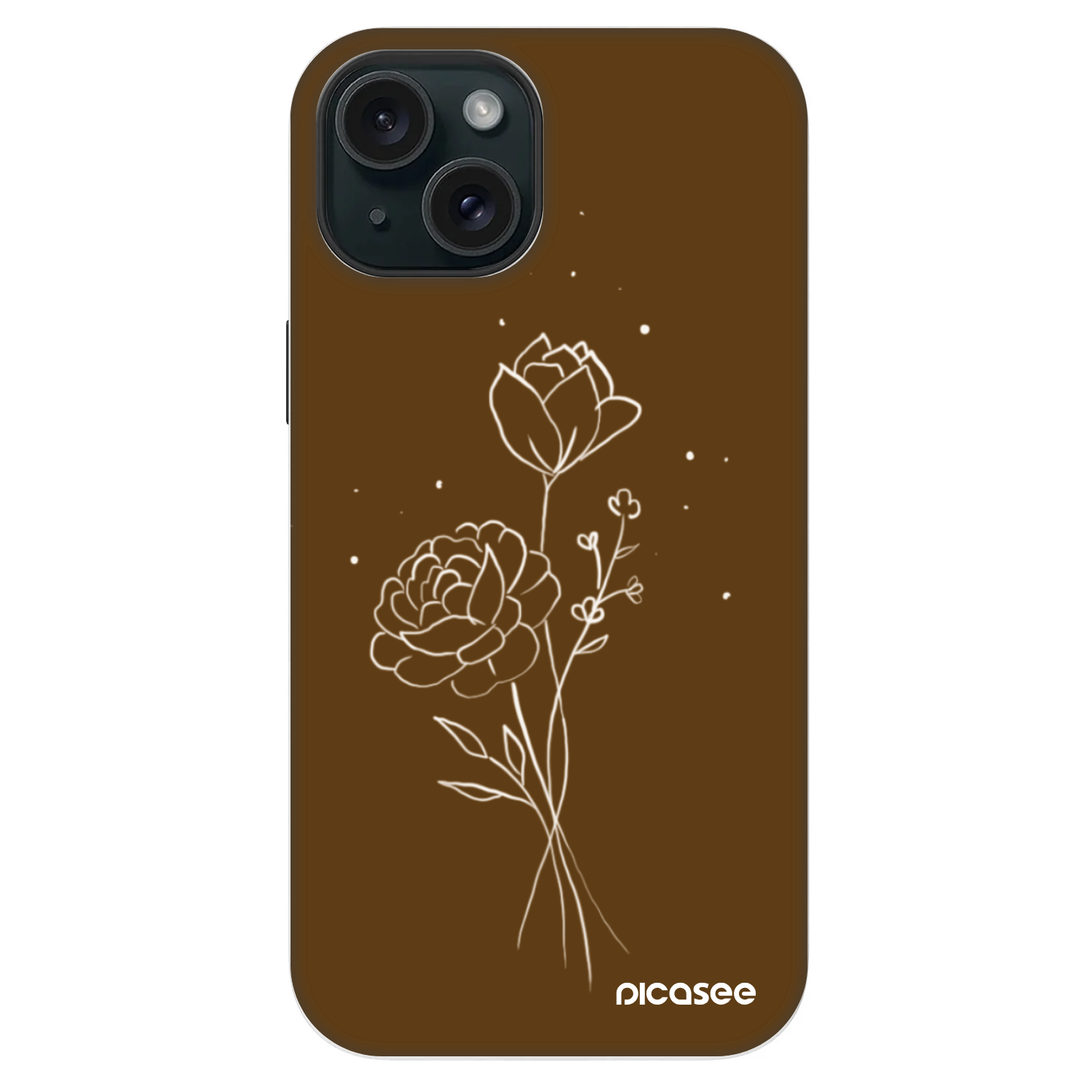 Picasee Fashion Case MagSafe για Apple iPhone 14 - Brown flowers