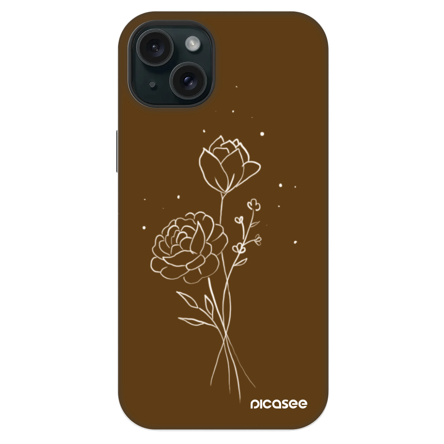 Picasee Fashion Case MagSafe για Apple iPhone 14 Plus - Brown flowers