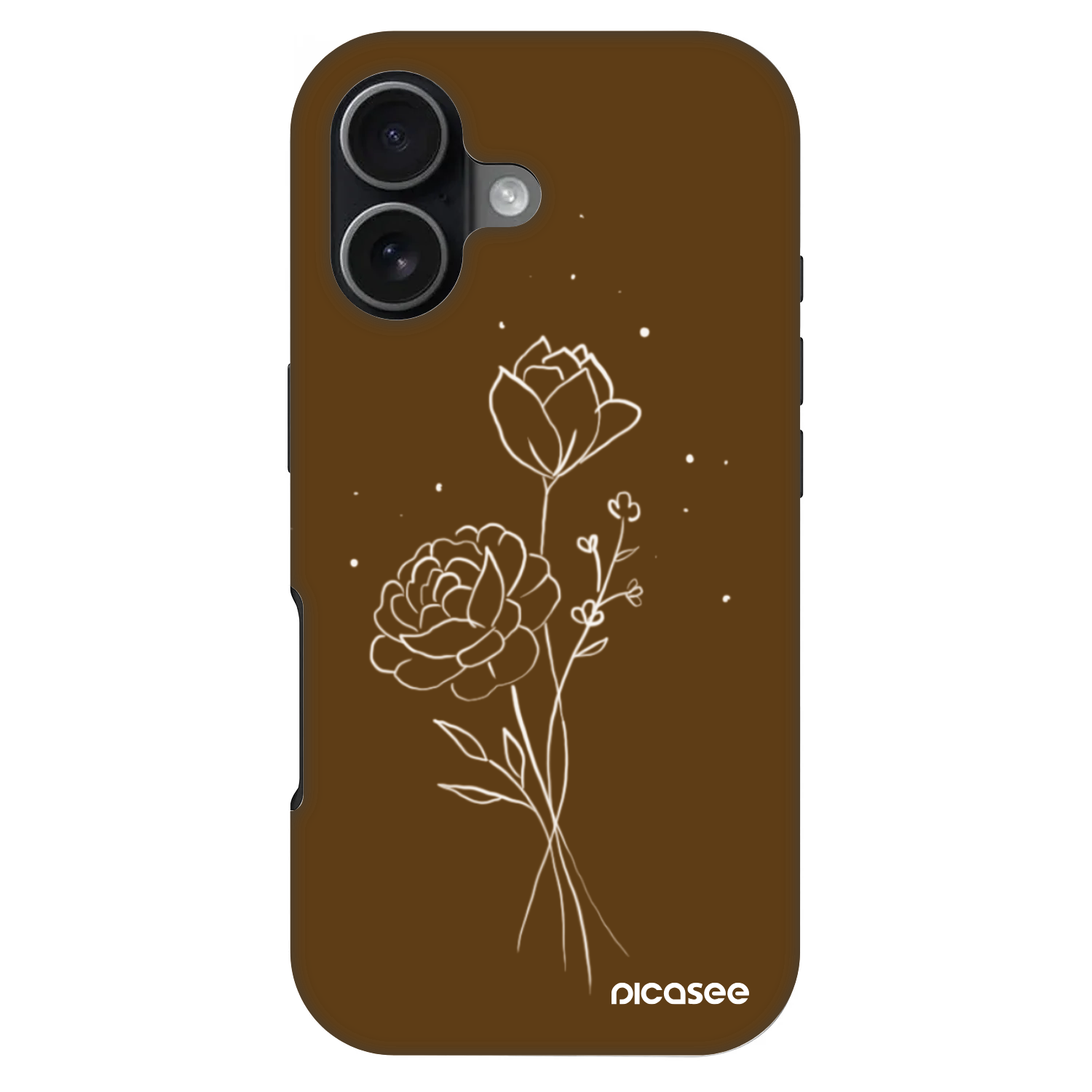 Picasee Fashion Case MagSafe για Apple iPhone 17 - Brown flowers