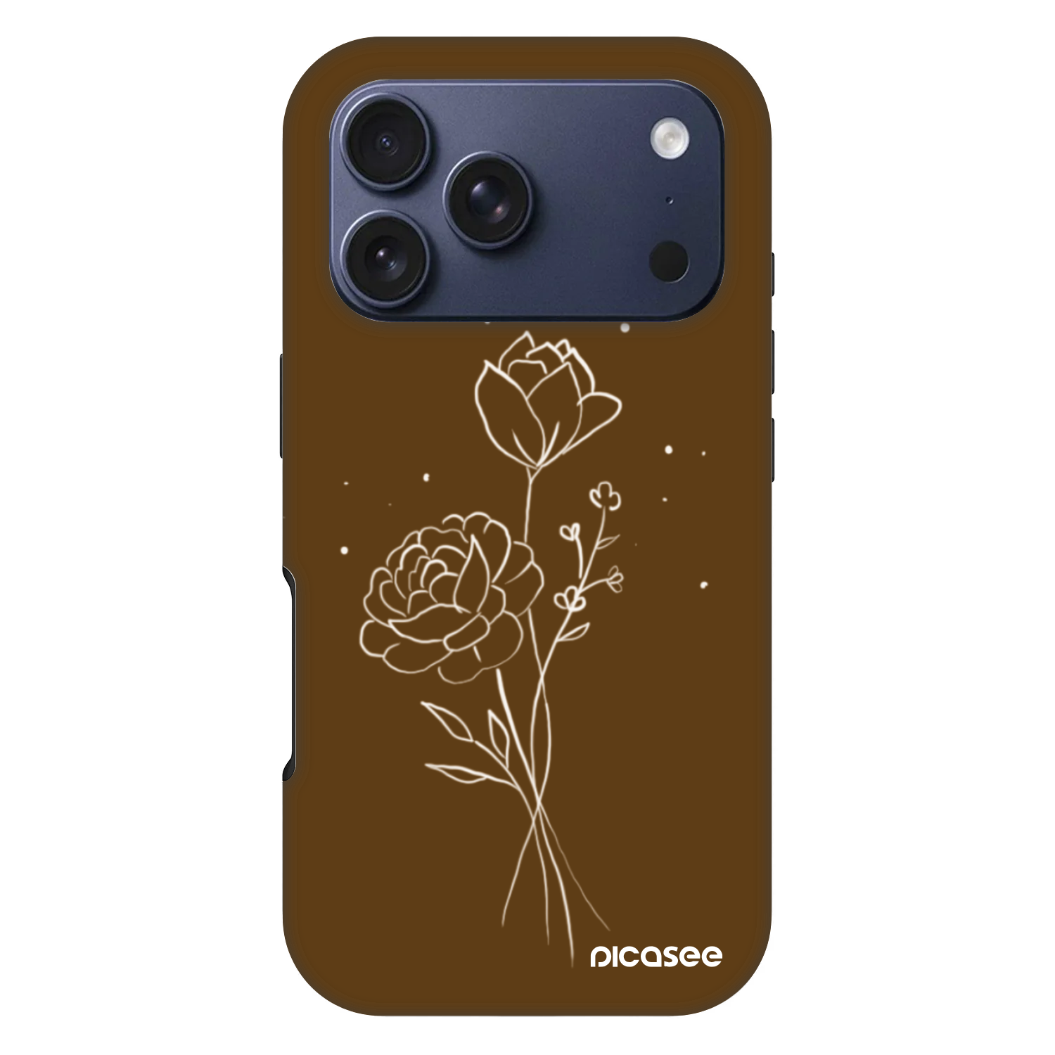 Picasee Fashion Case MagSafe για Apple iPhone 17 Pro - Brown flowers