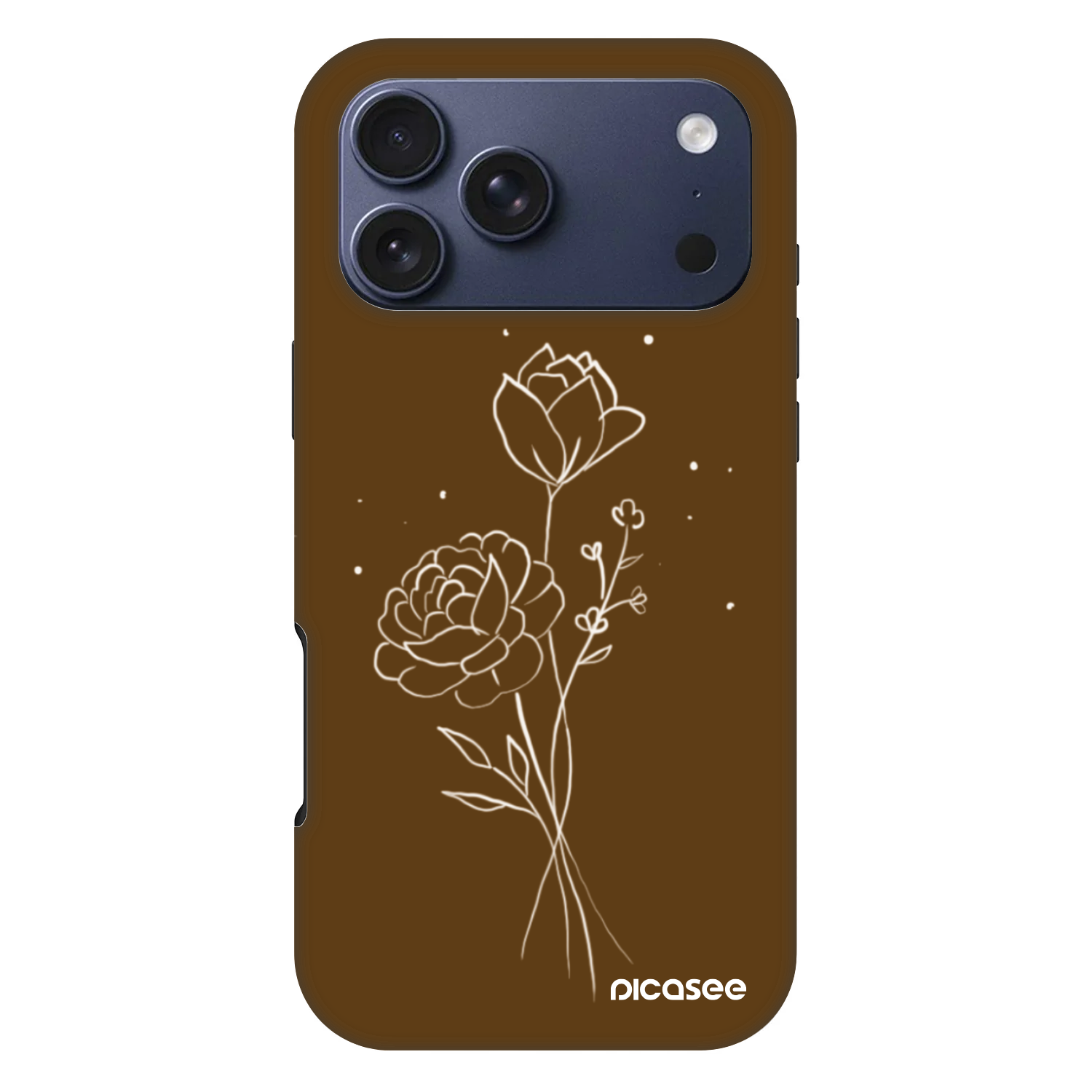 Picasee Fashion Case MagSafe για Apple iPhone 17 Pro Max - Brown flowers