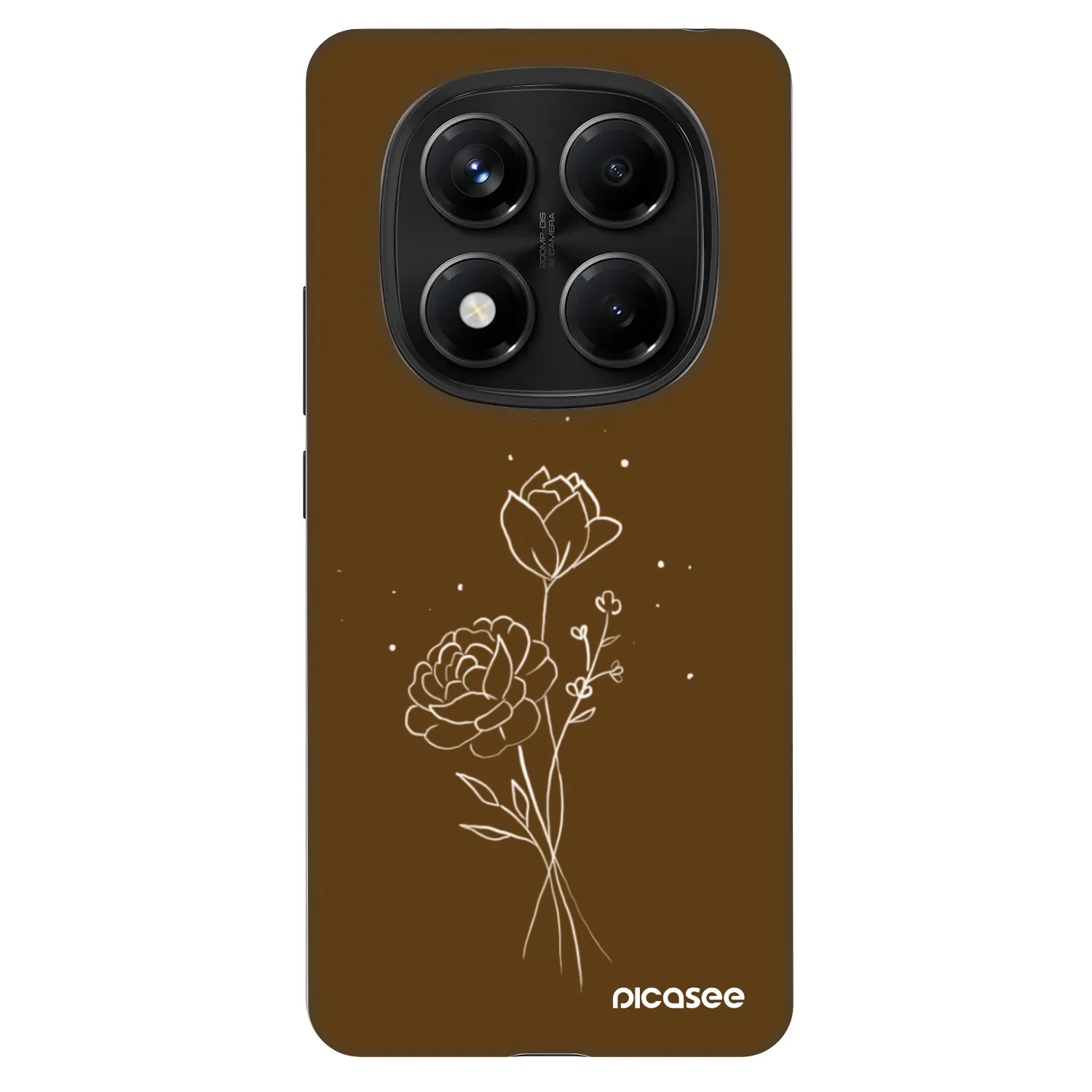 Picasee Fashion Case για Xiaomi Redmi Note 14 Pro 4G - Brown flowers