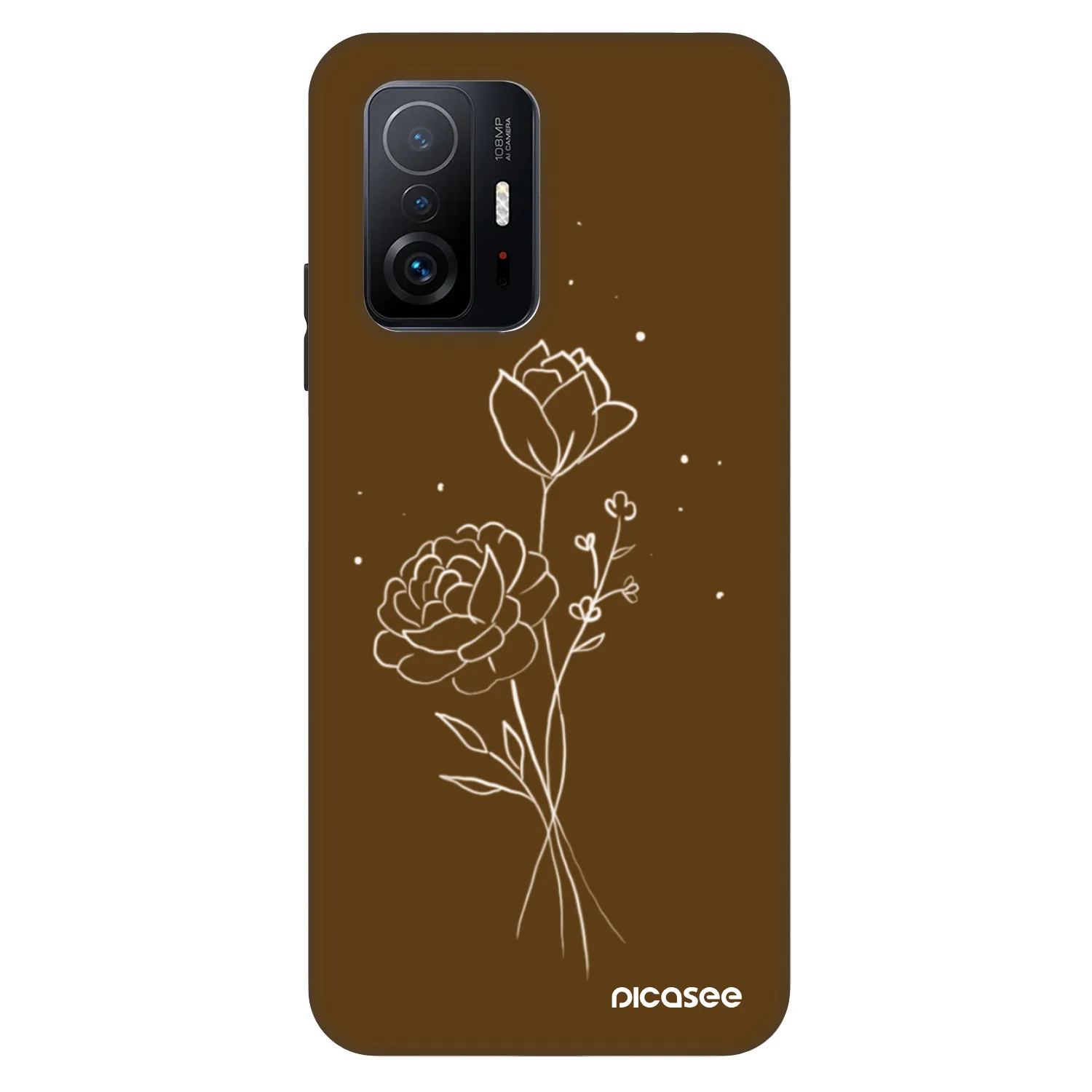 Picasee Fashion Case για Xiaomi 11T - Brown flowers