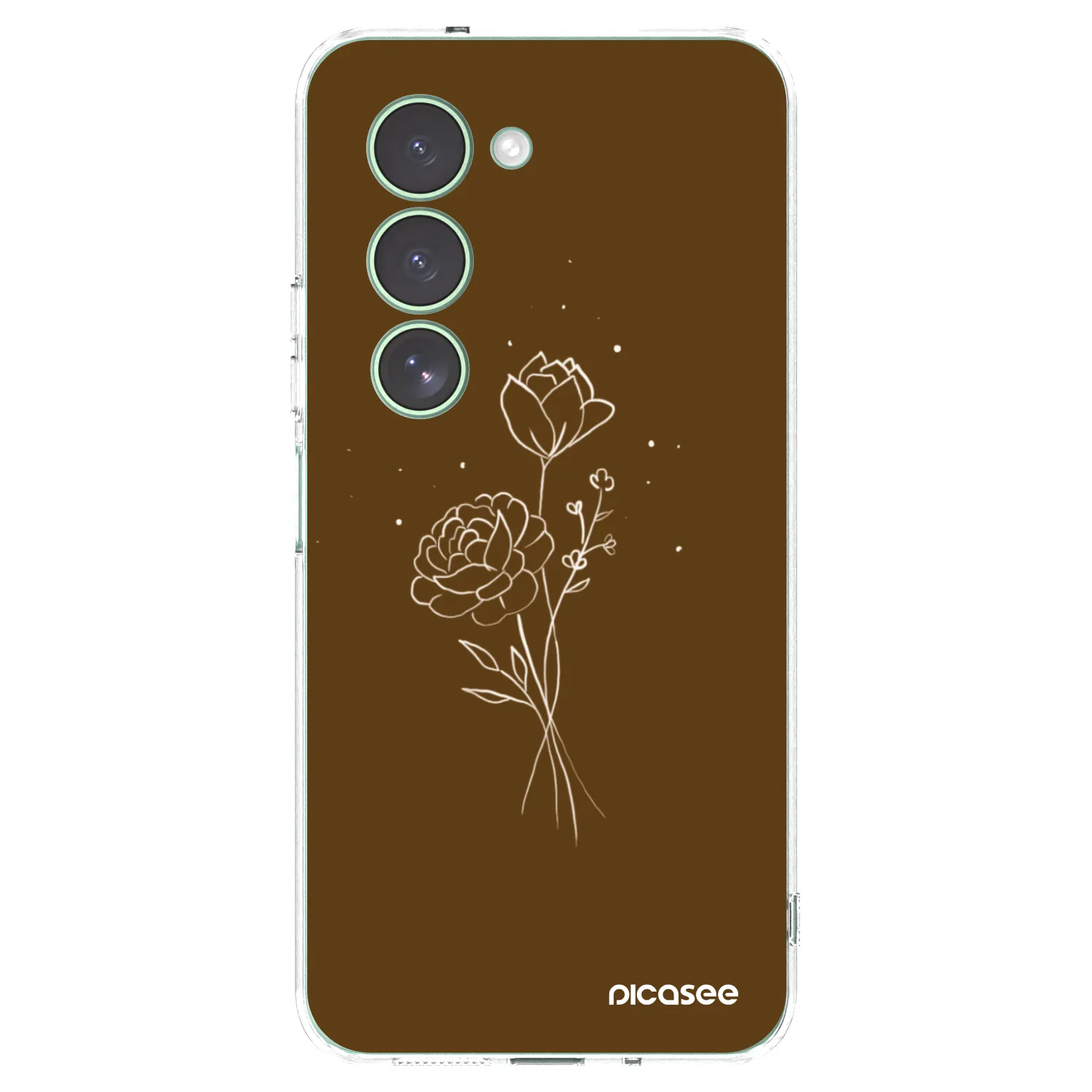 Picasee διαφανής θήκη σιλικόνης Xiaomi Redmi 15 5G - Brown flowers