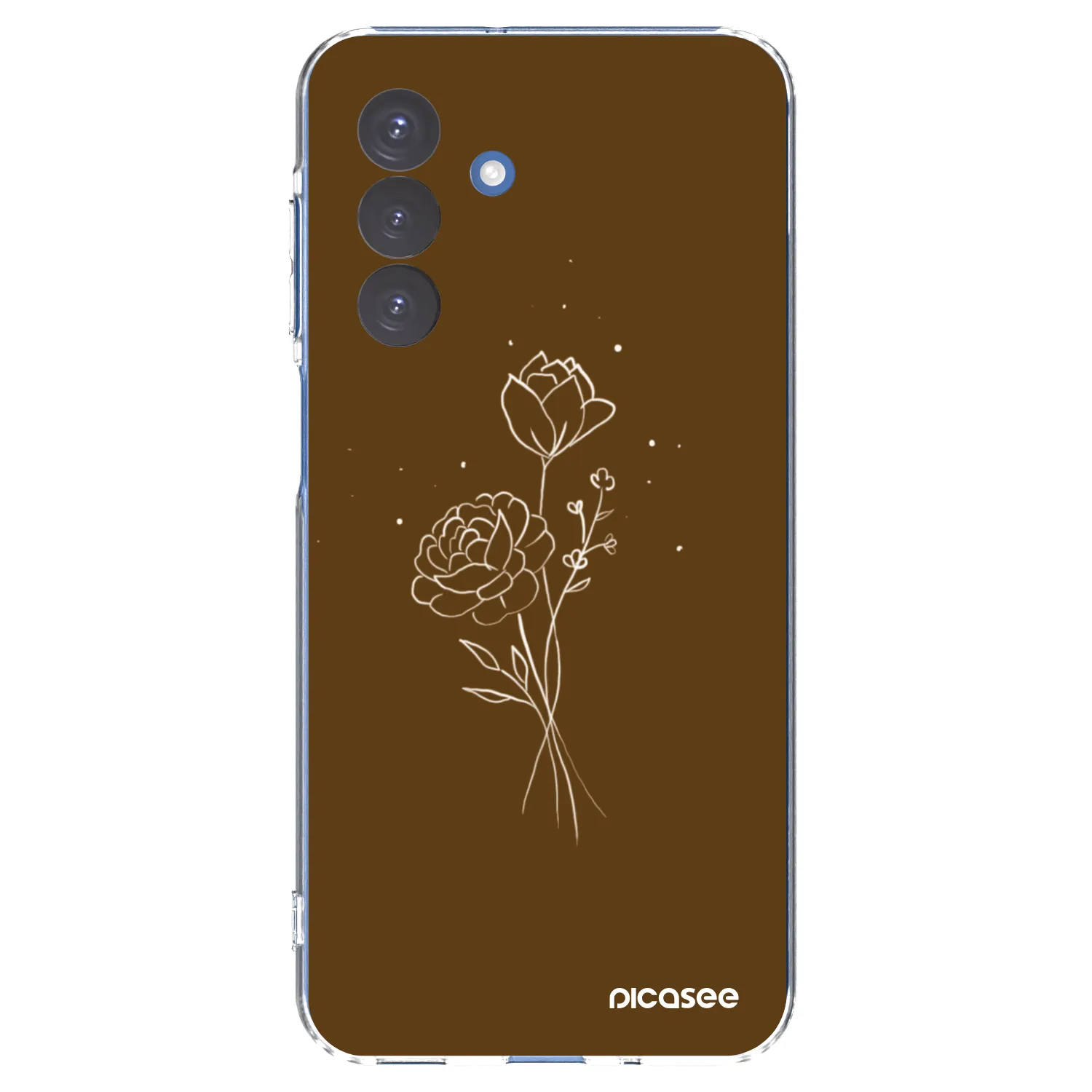 Picasee διαφανής θήκη σιλικόνης Samsung Galaxy A17 5G - Brown flowers
