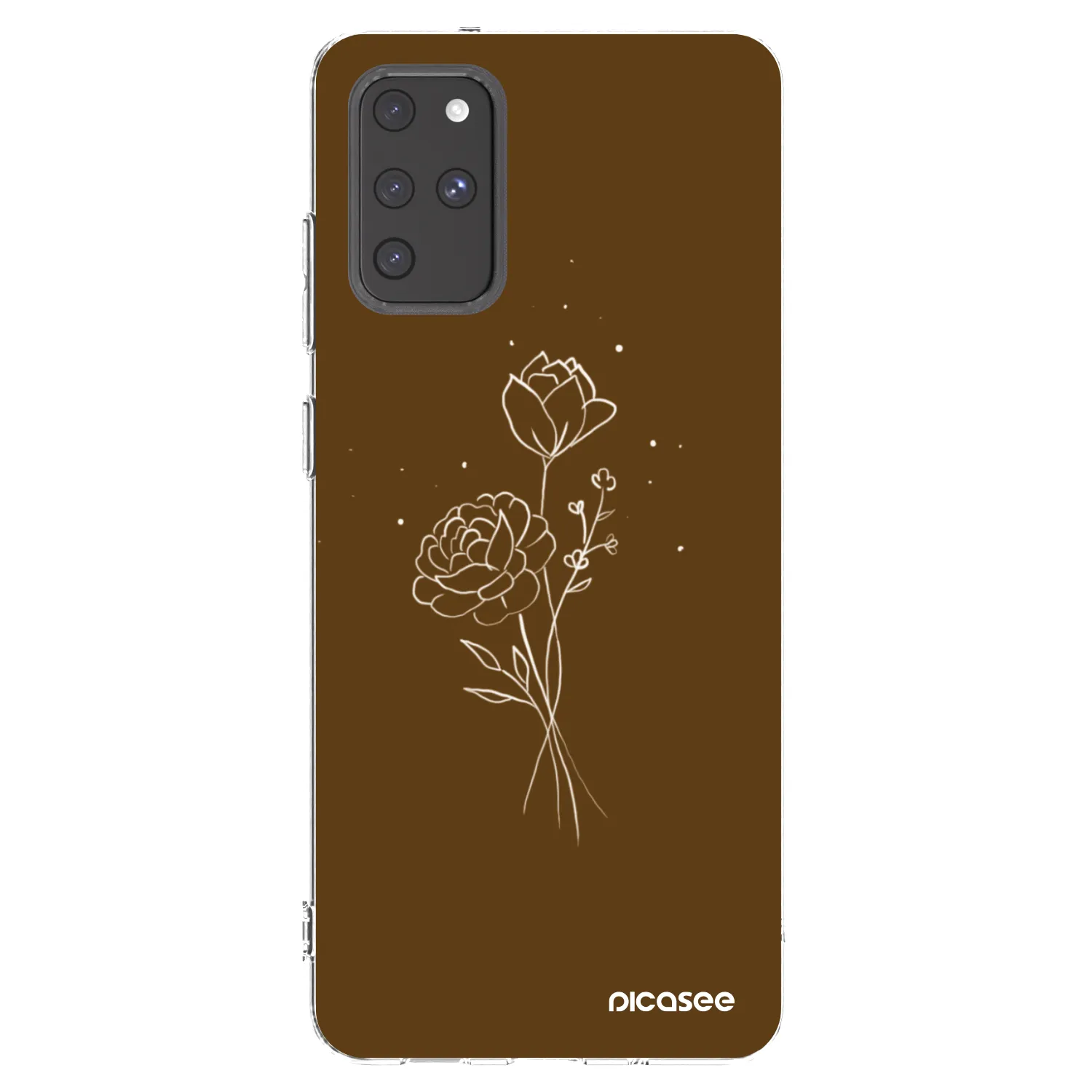 Picasee διαφανής θήκη σιλικόνης Samsung Galaxy S20+ G985F - Brown flowers