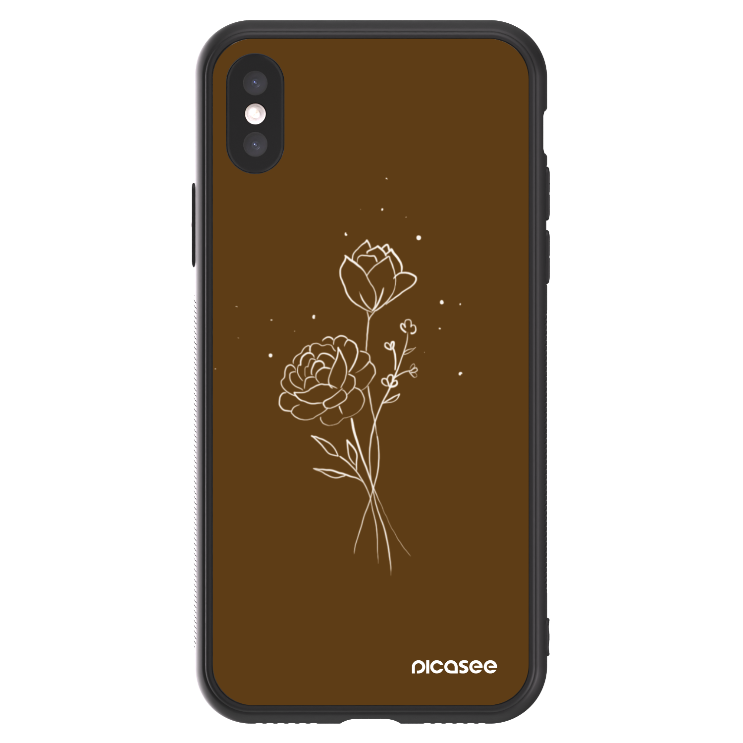 Picasee ULTIMATE CASE για Apple iPhone X/XS - Brown flowers
