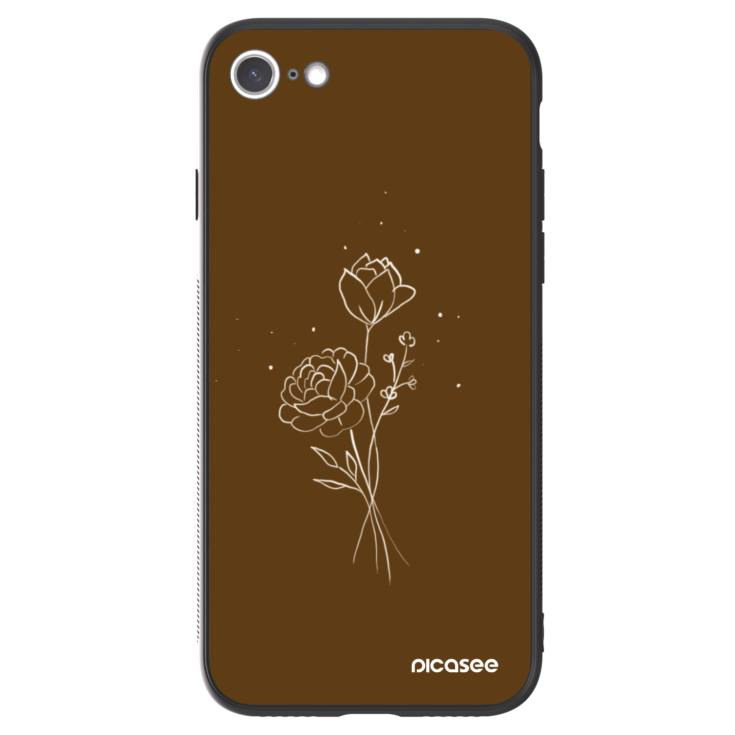 Picasee ULTIMATE CASE για Apple iPhone 7 - Brown flowers