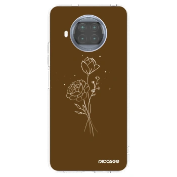 Picasee διαφανής θήκη σιλικόνης Xiaomi Mi 10T Lite - Brown flowers