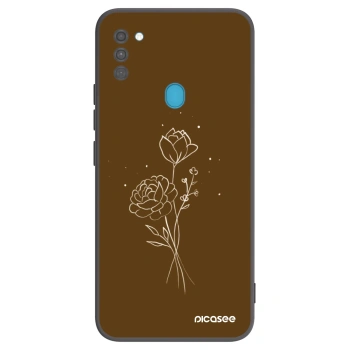 Θήκη για Samsung Galaxy M11 - Brown flowers