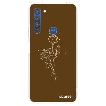 Θήκη για Motorola Moto G8 - Brown flowers
