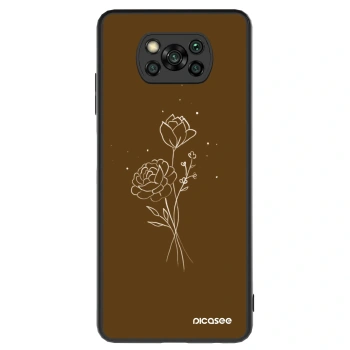Θήκη για Xiaomi Poco X3 - Brown flowers