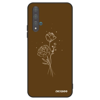 Θήκη για Huawei Nova 5T - Brown flowers