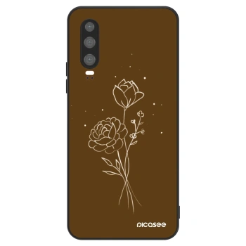 Θήκη για Huawei P30 - Brown flowers