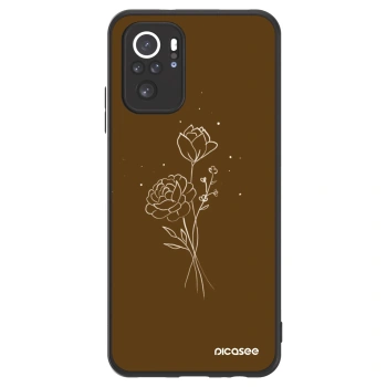 Θήκη για Xiaomi Redmi Note 10 - Brown flowers