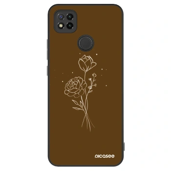 Θήκη για Xiaomi Redmi 9C - Brown flowers