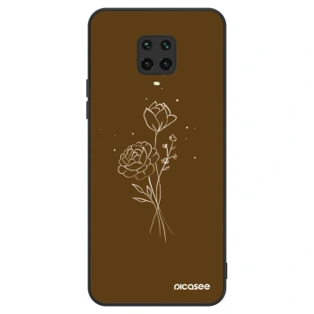 Θήκη για Xiaomi Redmi Note 9S - Brown flowers