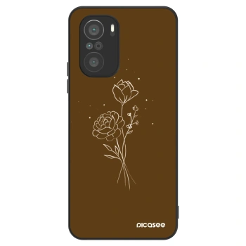 Θήκη για Xiaomi Poco F3 - Brown flowers