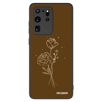 Θήκη για Samsung Galaxy S20 Ultra 5G G988F - Brown flowers