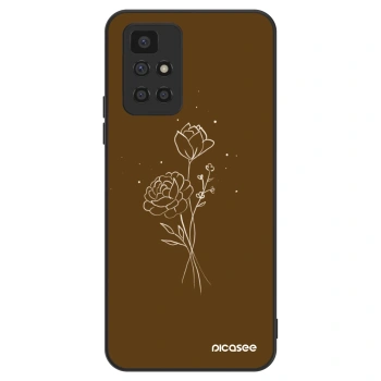 Θήκη για Xiaomi Redmi 10 - Brown flowers
