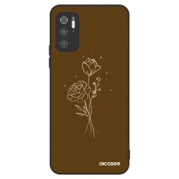 Θήκη για Xiaomi Poco M3 Pro 5G - Brown flowers
