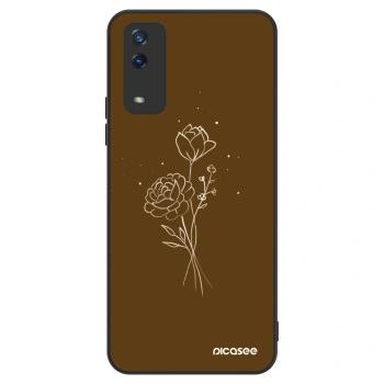 Θήκη για Vivo Y11s - Brown flowers