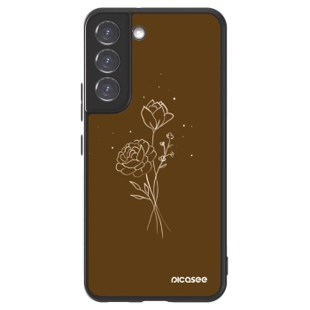 Picasee ULTIMATE CASE για Samsung Galaxy S22 5G - Brown flowers