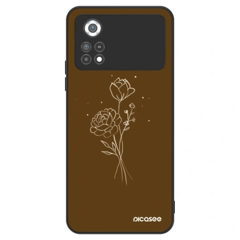 Θήκη για Xiaomi Poco X4 Pro 5G - Brown flowers