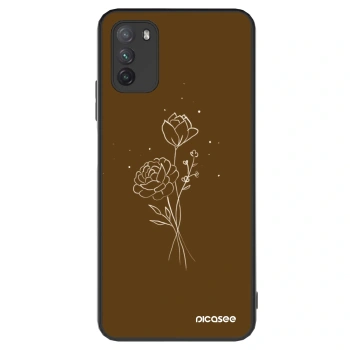 Θήκη για Xiaomi Poco M3 - Brown flowers
