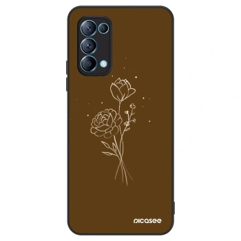 Θήκη για OPPO Reno 5 5G - Brown flowers