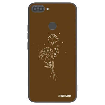 Θήκη για Huawei P Smart - Brown flowers