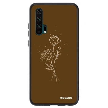 Θήκη για Honor 20 Pro - Brown flowers