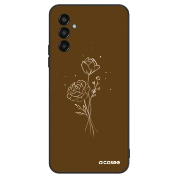 Θήκη για Samsung Galaxy M13 M135F - Brown flowers