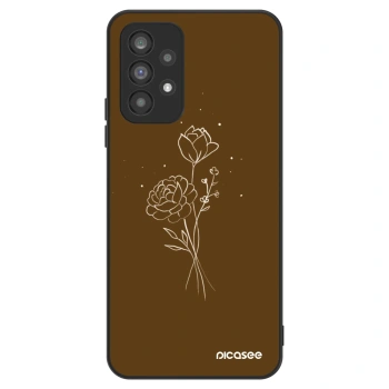 Θήκη για Samsung Galaxy A73 5G - Brown flowers
