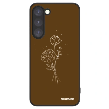 Θήκη για Samsung Galaxy S23+ 5G - Brown flowers