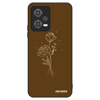 Θήκη για Xiaomi Poco X5 - Brown flowers