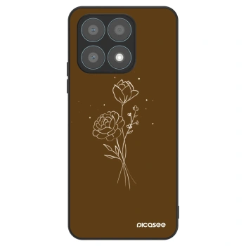 Θήκη για Honor X8a - Brown flowers