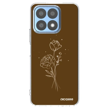 Picasee διαφανής θήκη σιλικόνης Honor X8a - Brown flowers