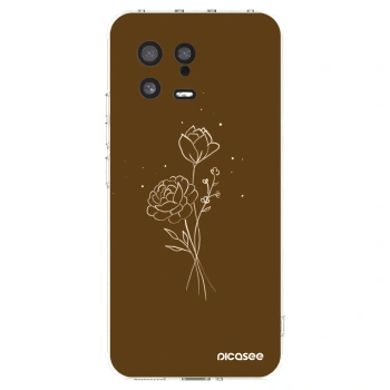 Picasee διαφανής θήκη σιλικόνης Xiaomi 13 - Brown flowers