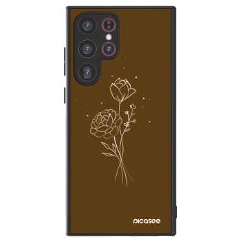 Picasee ULTIMATE CASE PowerShare για Samsung Galaxy S22 Ultra 5G - Brown flowers