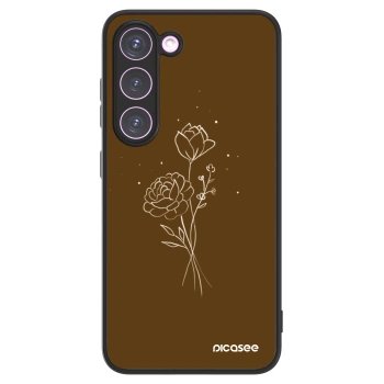 Picasee ULTIMATE CASE PowerShare για Samsung Galaxy S23 5G - Brown flowers