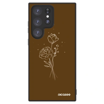 Picasee ULTIMATE CASE PowerShare για Samsung Galaxy S23 Ultra 5G - Brown flowers