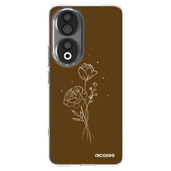 Picasee διαφανής θήκη σιλικόνης Honor 90 5G - Brown flowers
