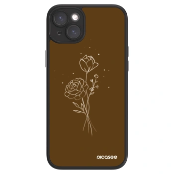 Picasee ULTIMATE CASE MagSafe pro Apple iPhone 15 Plus - Brown flowers