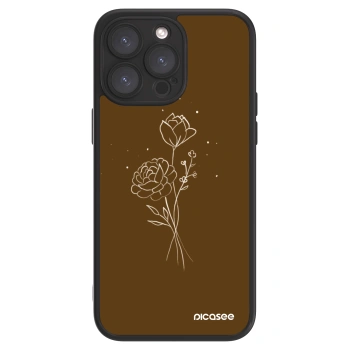 Picasee ULTIMATE CASE για Apple iPhone 15 Pro Max - Brown flowers