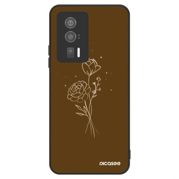 Θήκη για Xiaomi Poco F5 Pro 5G - Brown flowers