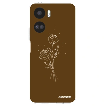 Picasee διαφανής θήκη σιλικόνης Honor 90 Lite 5G - Brown flowers